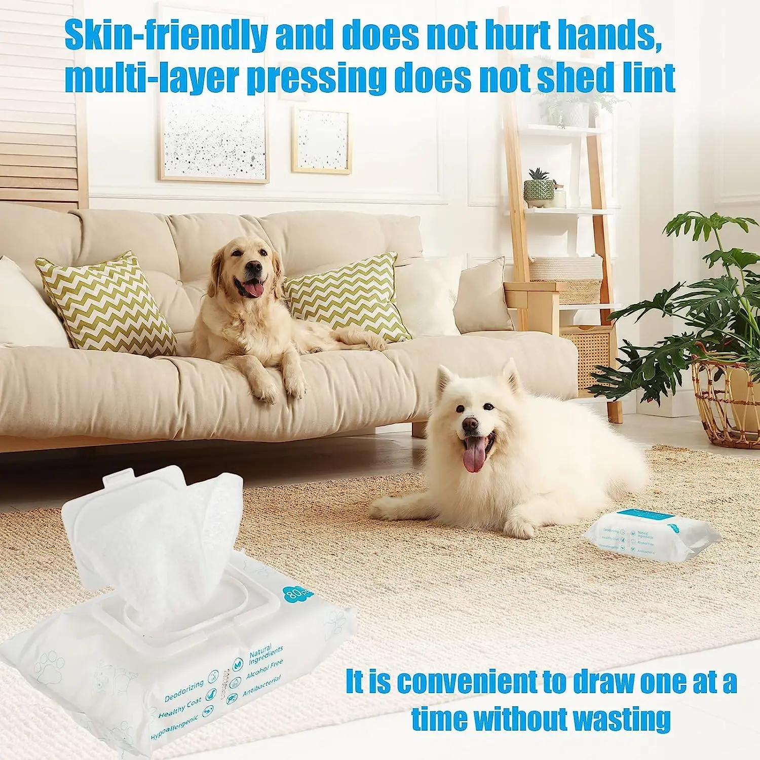 Pet Wipes Cat Grooming Puppy Wipes Dog Body Cleaning Bath Stain Odor Remover