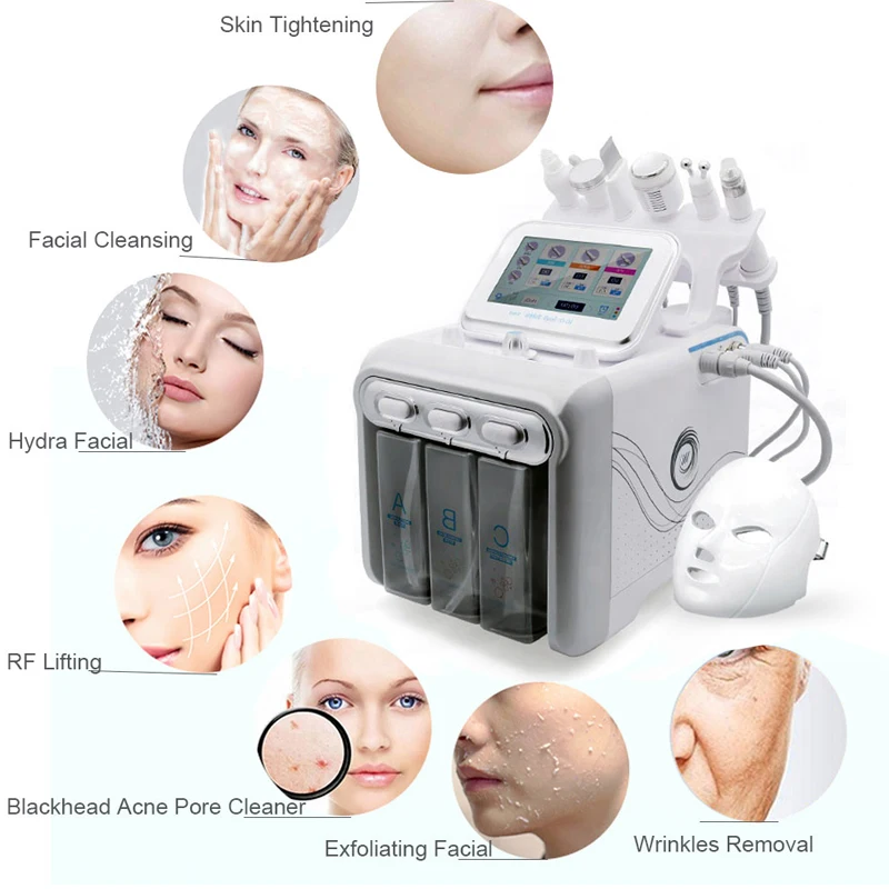 7 in 1 face roller facial massage machine skin lifting hydrodermabrasion hydro facial machine