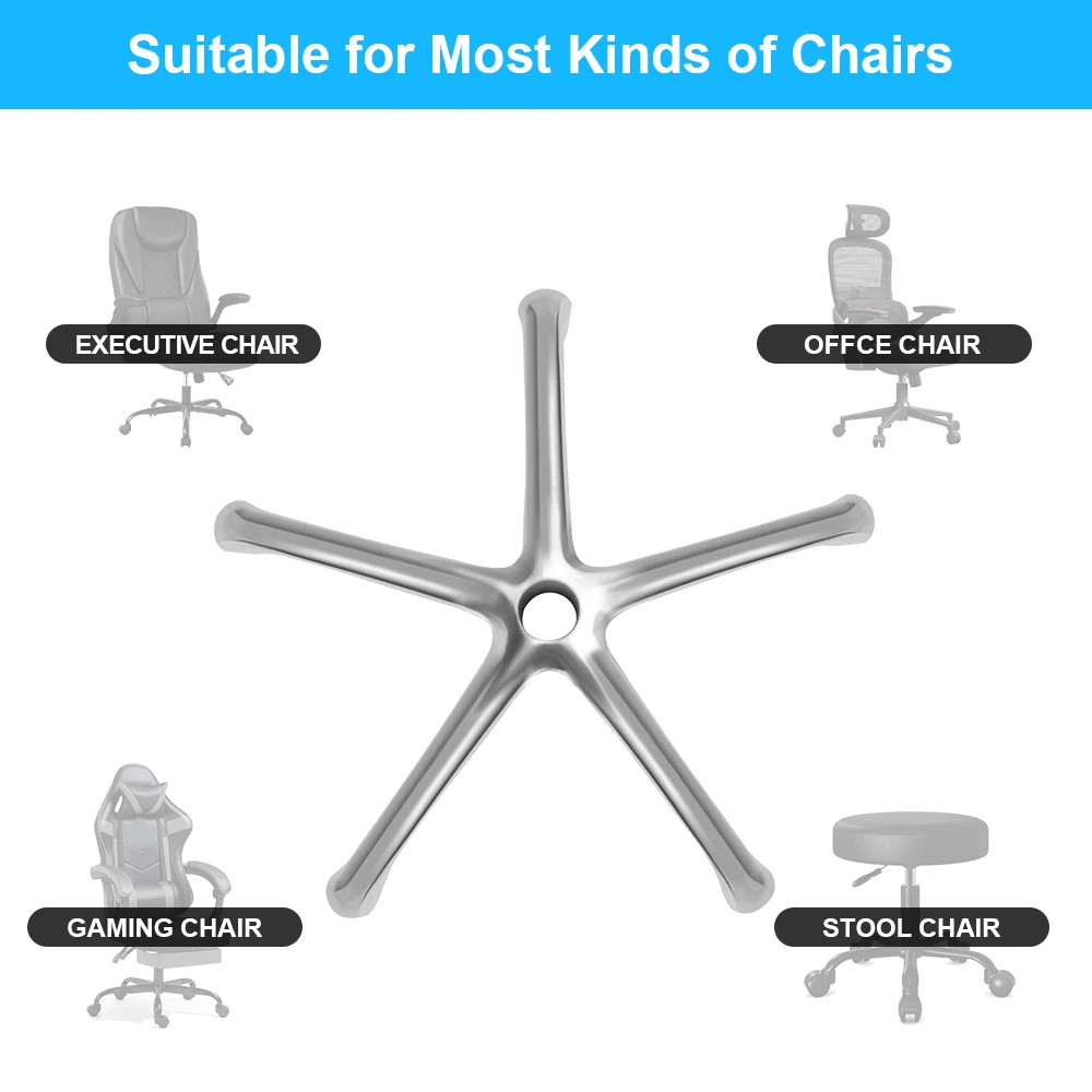 KEDE High-Quality OEM ODM Modern Accessoires Metal Chair Base Office Chair Base Swivel Base for Chair