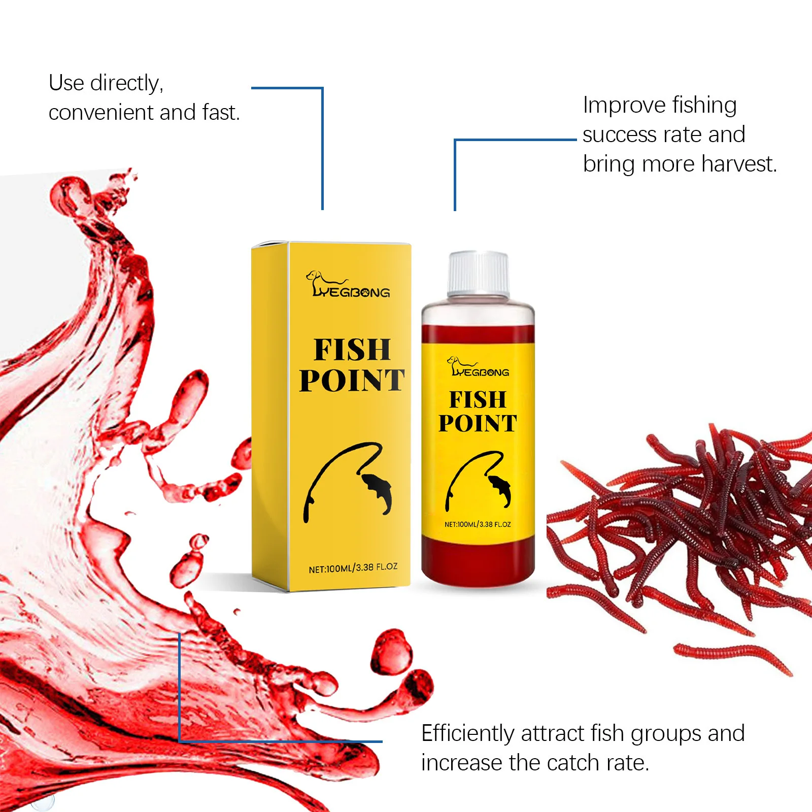 YEGBONG red bug bait Bait feed nutrient fishing wild fishing bait