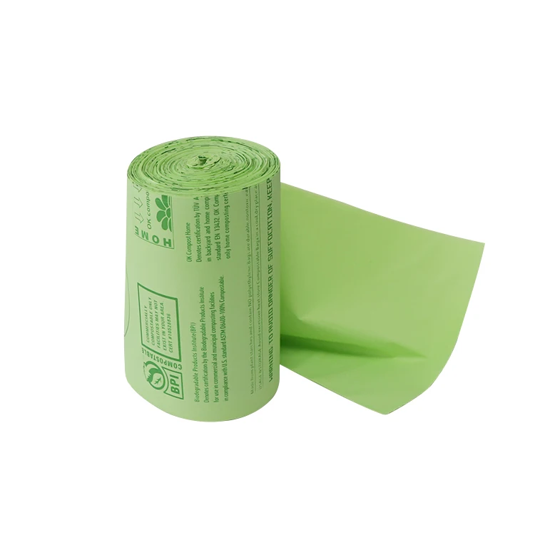 Wholesale Compostable Biodegradable Recycle 8 Gallon 13 Gallon Custom Package PLA Waste Garbage Gag Trash Bag
