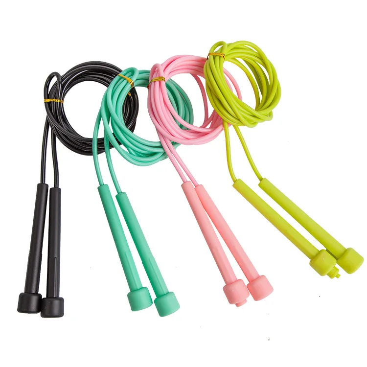 
Low Wind Resistance Rope Core Design Basic PVC Lightweight Small Handle Plastic Skipping Rope Kids Jump Rope 