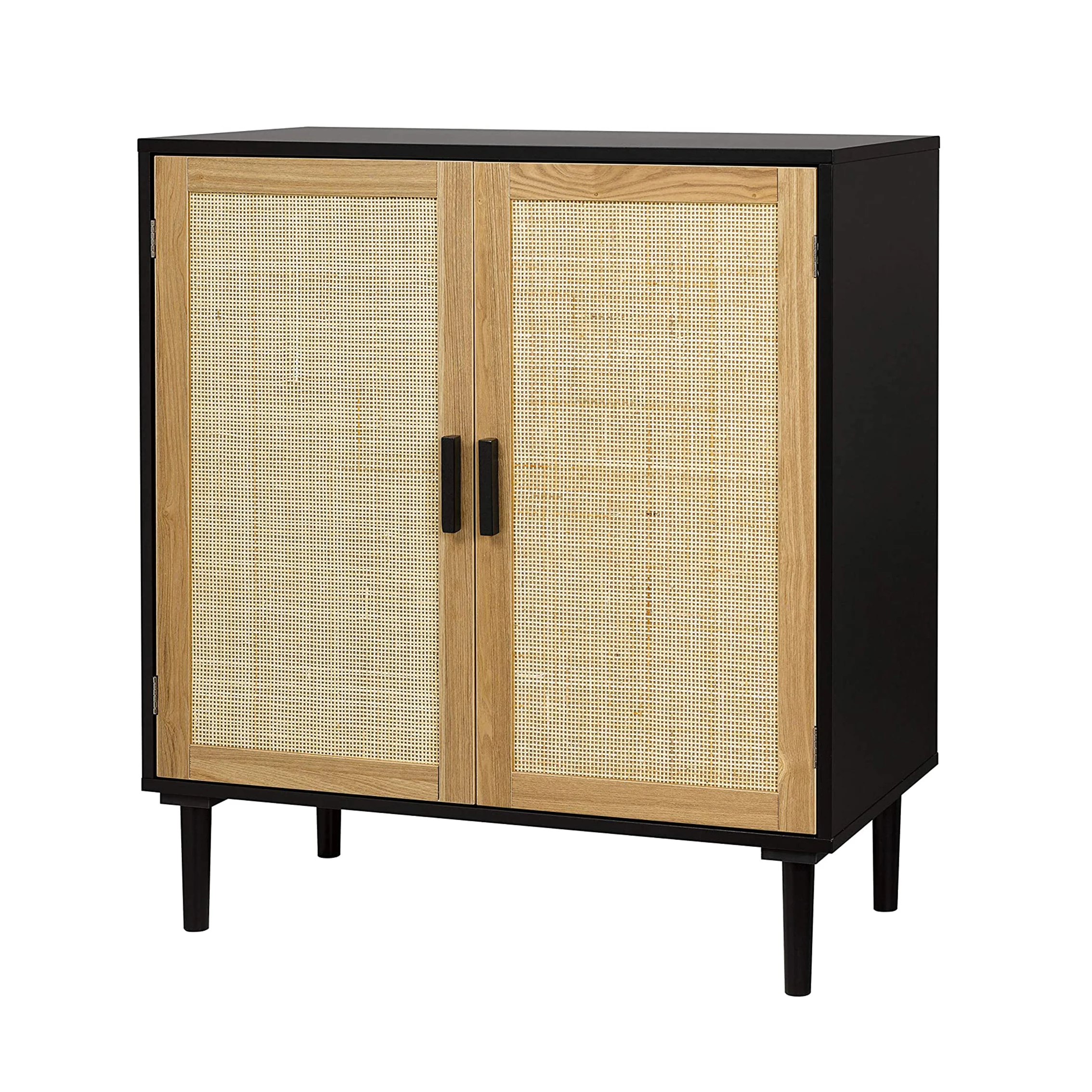 Accent Furniture Kitchen Storage Cabinet Rattan Decorated Doors Wooden Sideboard Modern Buffet Cabinets