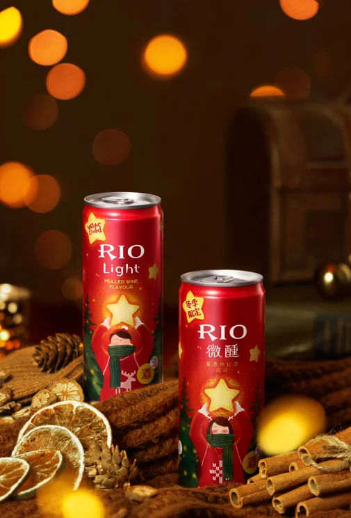 Коктейль «холодное вино» серии RIO Tipple 5% Том, 330 мл, Рождественская семейная вечеринка, красный (предварительно смешанный)