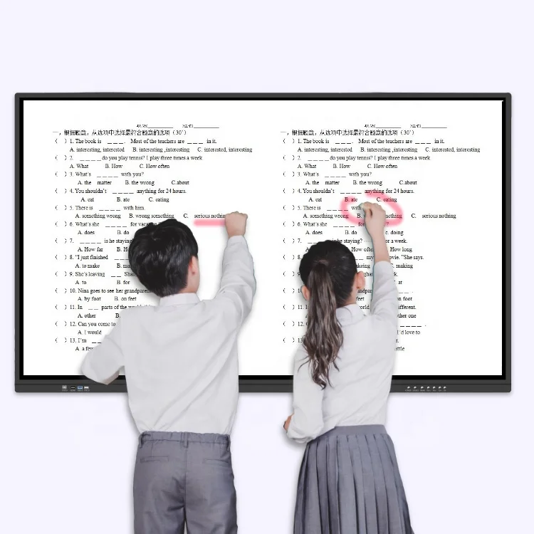 65 75 86 98 100inch interactive monitor smart white board touch screen whiteboard all in one monitor for university classroom
