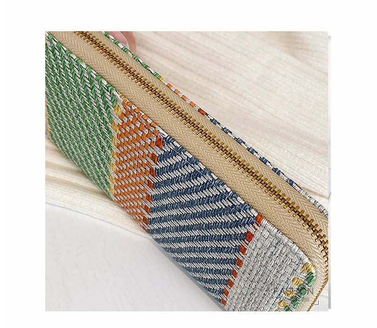 cheap ladies Luxury wallets & holders bolsos para mujeres mobile linen coin card purse bags for women 2023 Korean large capacity