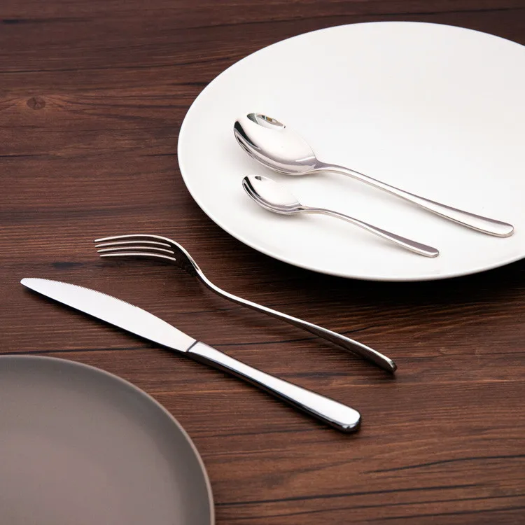 Modern luxury quality hand made 24pcs cutlery set  24 piece stainless steel flatware set in box