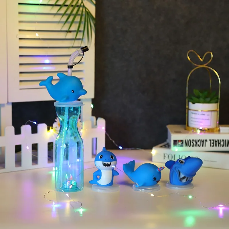 Christmas Gift Cup Cartoon Creative Disposable PET Plastic Straw Cup Milk Tea Cold Drink Juice Cup for Student