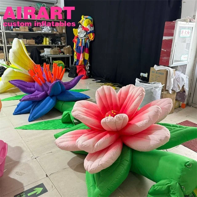 Inflatable Purple Flower air Balloon,inflatable Building Hanging Flower Toy