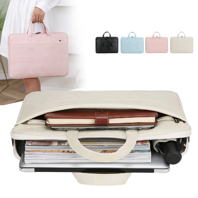 Wholesale custom High quality 14 15 15.6 inch New waterproof material portable macbook Ipad laptop bags for men hand bag