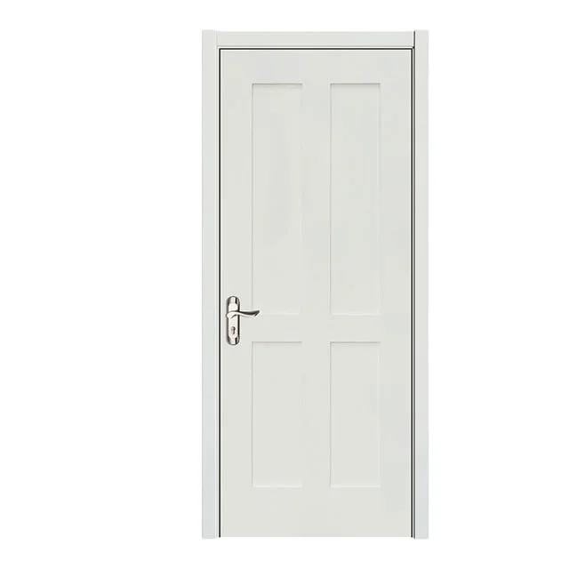 Heavy Duty Custom Primer Shaker Style 4 Panel MDF Room Wood Interior Door