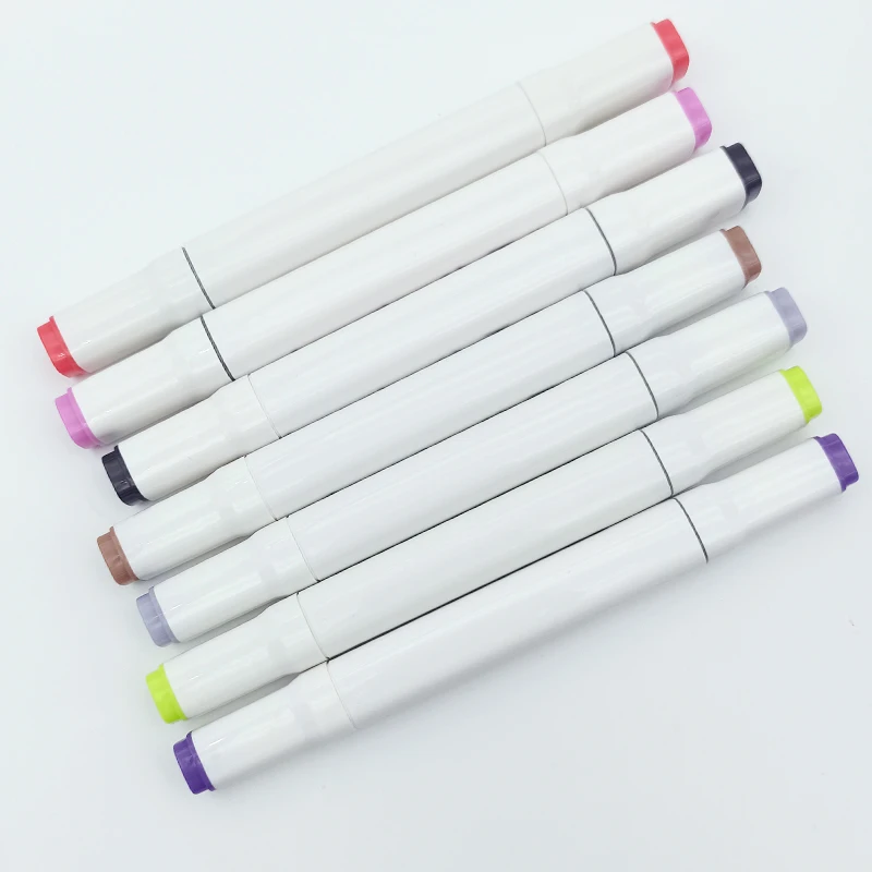 Arts Premium Dual Tips Alcohol Markers (24/48/60 Colors Pack) - Kid Adult Coloring Book Drawing Planner Calendar Projects