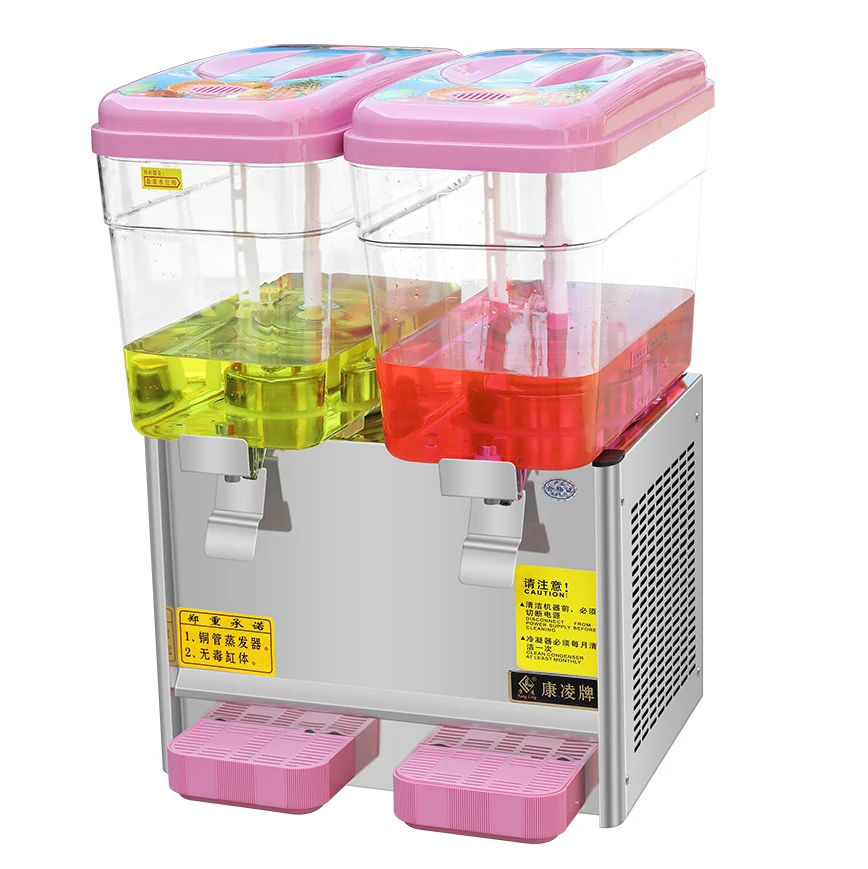 High Performance 190430 Automatic Pink Color 18l 2 Tanks Juice Dispenser