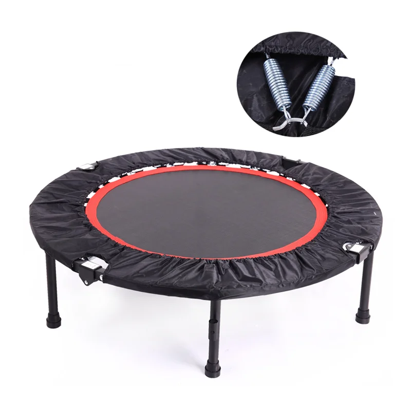 40 Inch Folding Mini Rebounder Trampoline Foldable Small Indoor Garden Fitness Trampoline with 220lbs Weight Limit Safety Pad 6