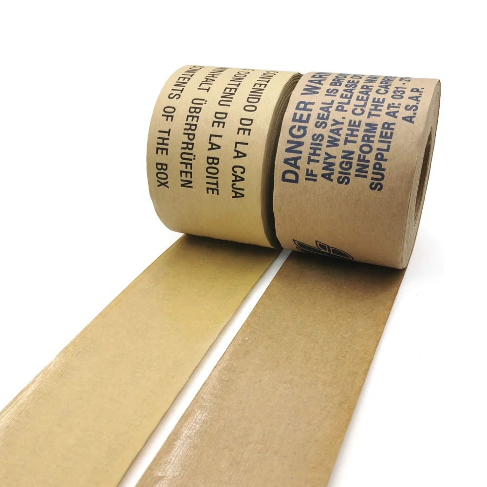 
Hot selling packing sealing adhesive tape kraft paper gummed tape writable kraft paper tape 
