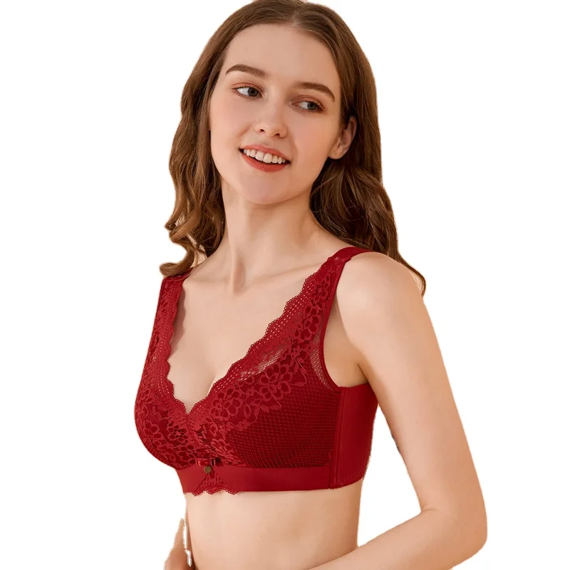 2021 best design Full Coverage Wire Free  Bra Fashion high apex push up silk bra