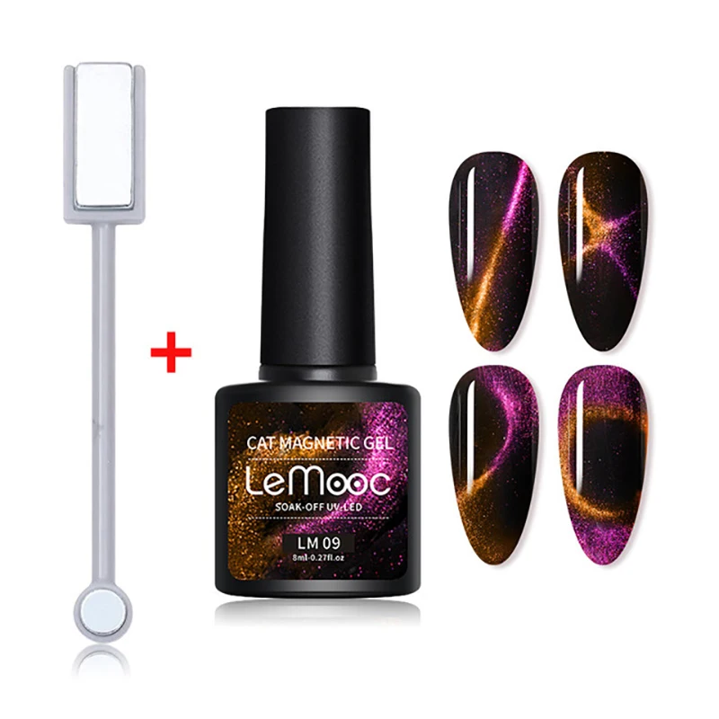 
YUXI Magic Colourful Starry Color Nail Gel Polish OEM Labeling Cat Eye Polish Gel 9D Cat Eye Nail Gel Polish 