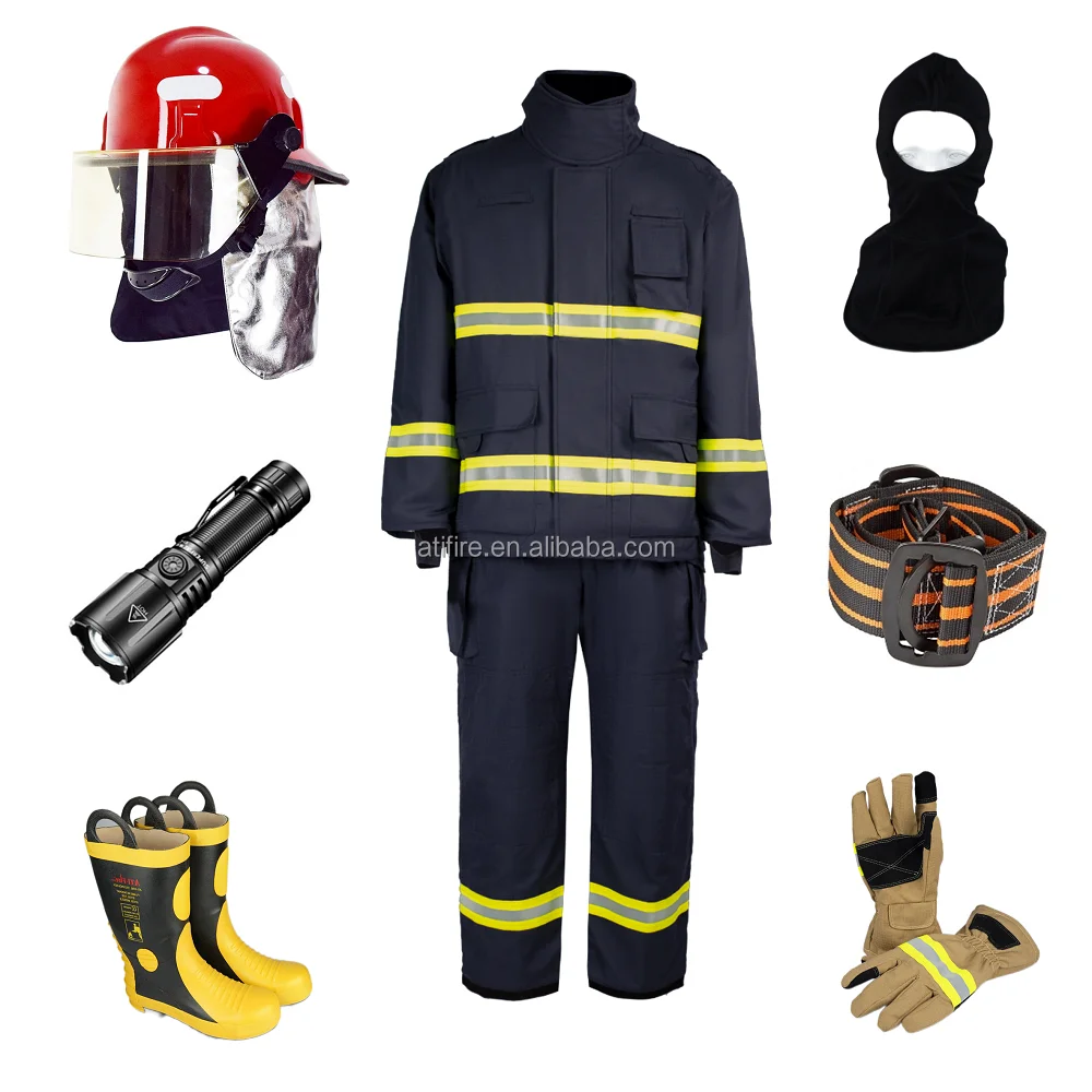 Professional Nomex Kevlar Aramid Firefighter Uniforms NFPA1971 & EN469 Approved