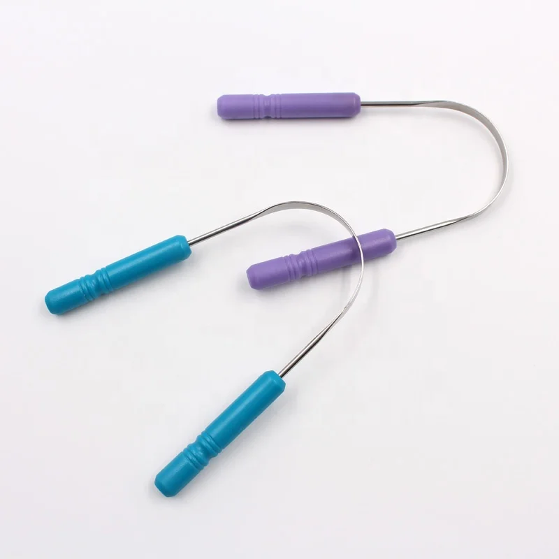 Daily used personalized stainless steel tongue scraper for adult