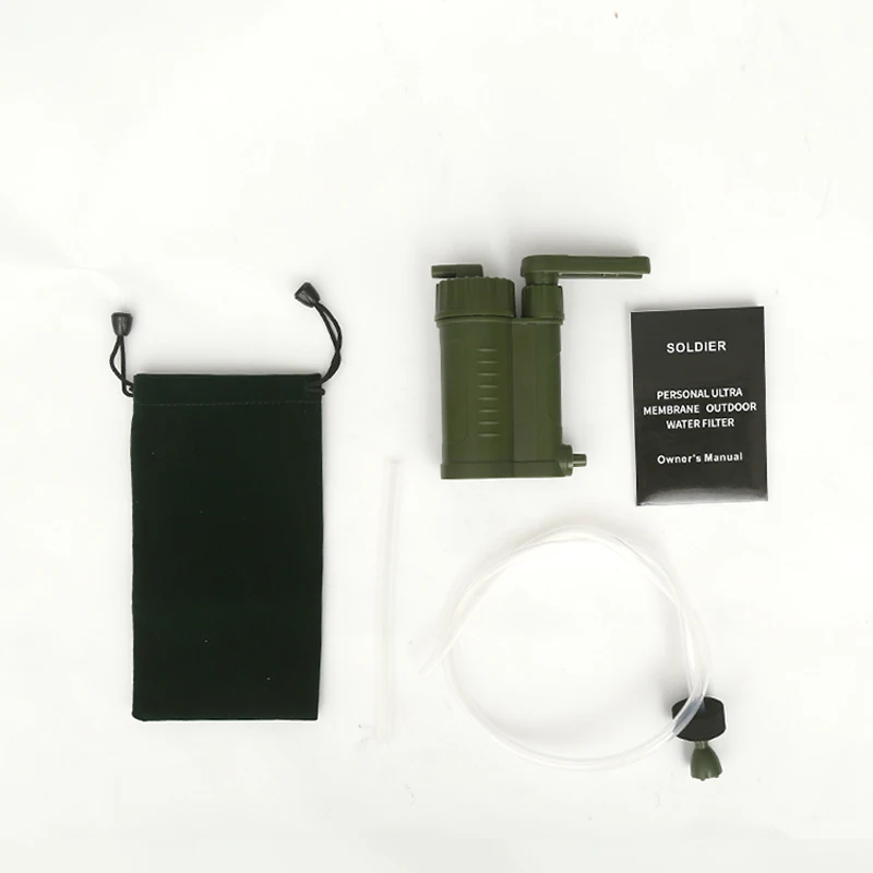 Portable Water Filter Survival,4-Layer Filtration Provide Better Tasting,Reusable Water Purification System for Outdoor Travel