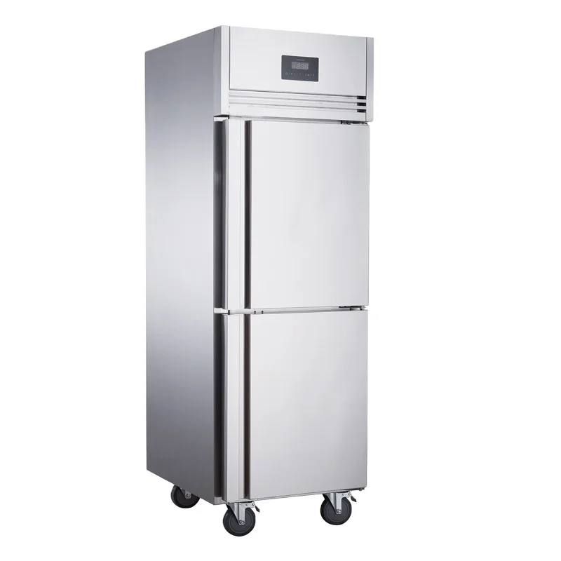 Two-Door Upright Commercial Refrigerator with Air Cooling for Supermarkets