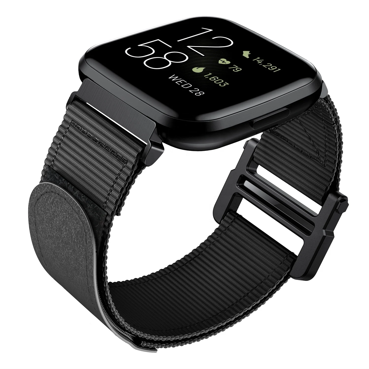 New Arrival Replacement Woven Nylon Watch Strap Velcro Wrist Watch Band For Fitbit Versa 2 Fitbit Watch Band