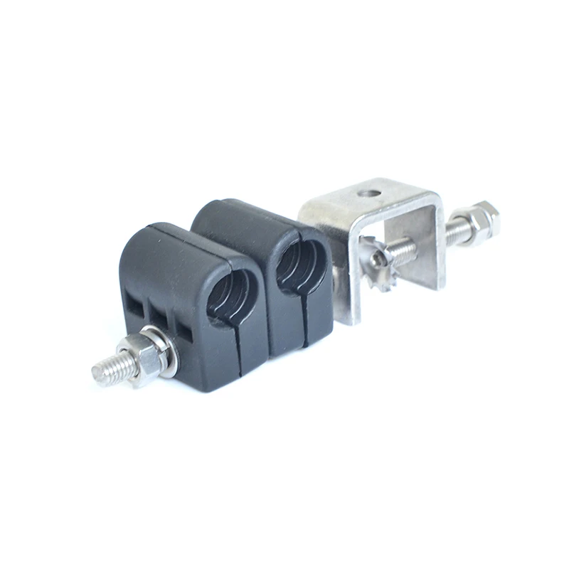 1/2, 7/8, 1-1/4, 1-5/8, 1/2*2 2 Ways China Ss304 Single Hole Through Type Rf Universal Feeder Clamp If Cable Clamp