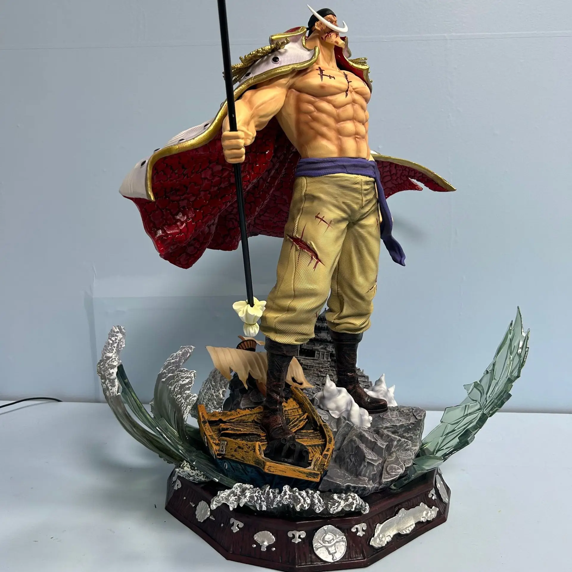2024 NEW 70cm/27.56' Life Size One Pieces Luffy White beard Figurine Action Anime Figures