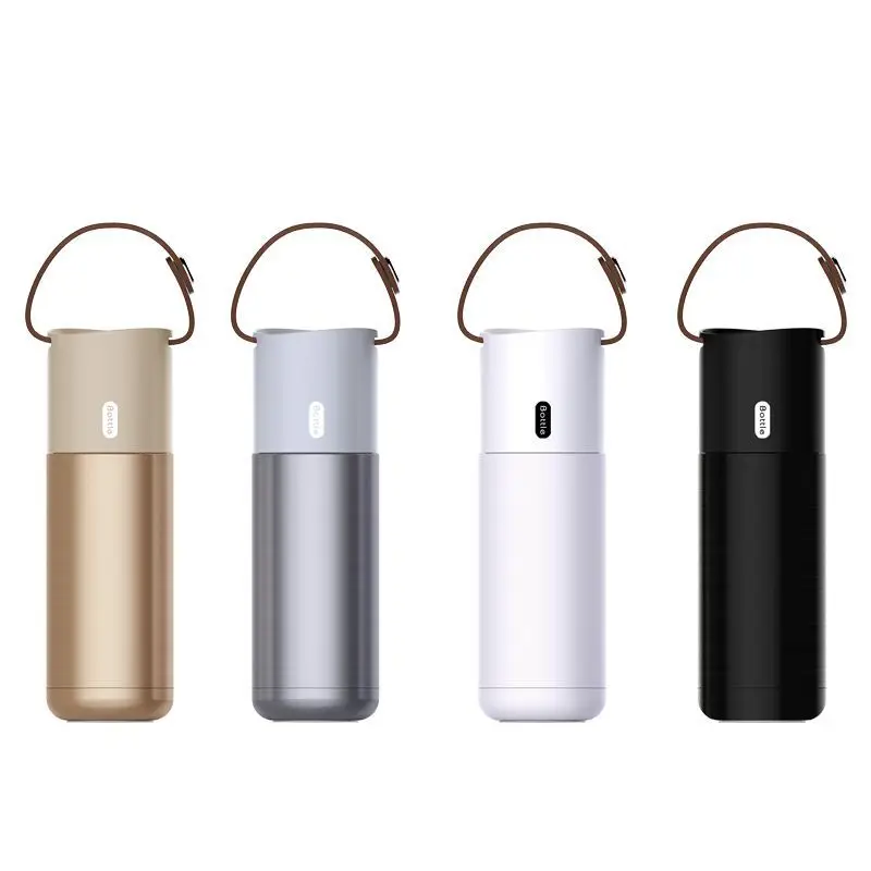 Feiyou high quality custom 350ml stainless steel vacuum life cup personalized insulated travel thermos water bottle with handle