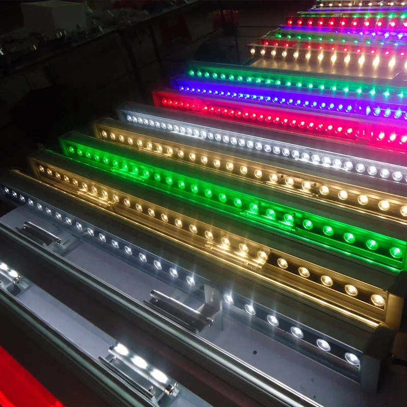 
DMX512 controller 48w 64w color changing dimmable ip65 outdoor led rgb wall washer light 