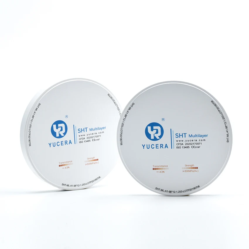 Yucera SHT Multilayer Dental Cad Cam Product Line Zirconia Block Good Price