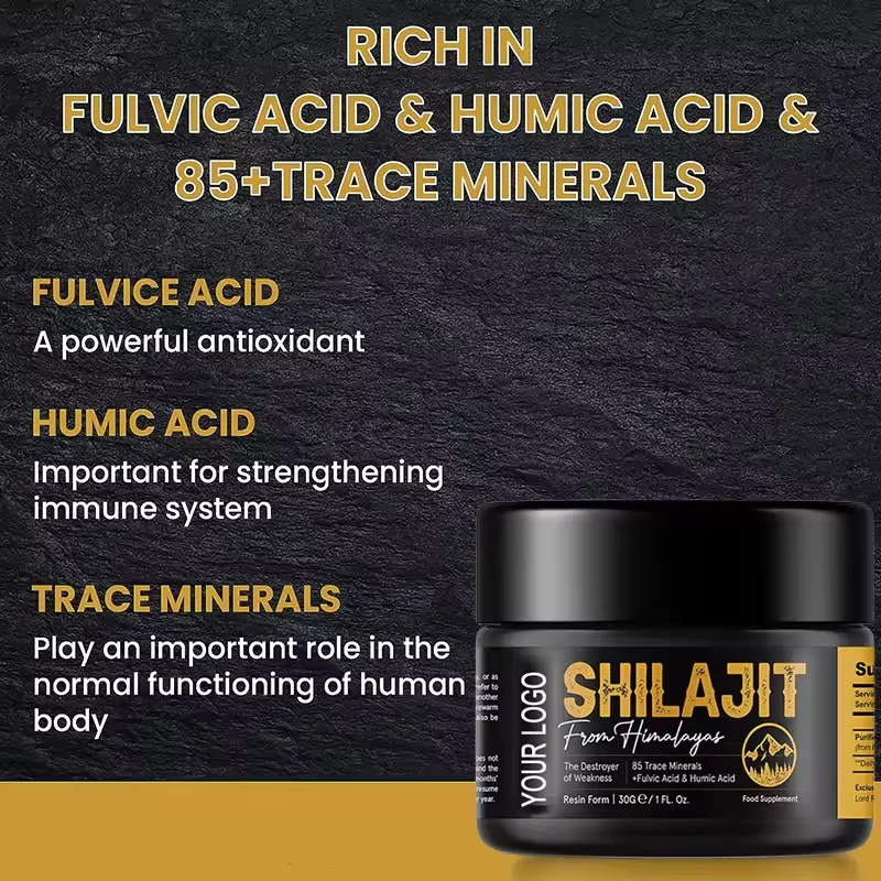 Himalayan Shilajit Resin,Gold Grade 100% Pure Shilajit With Fulvic Acid & 85+ Trace Minerals Complex for Immune Support