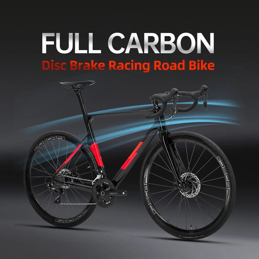 Factory wholesale carbon fiber road bicycle Full Carbon disc brake racing road bike 22 speed 700c bike cycle
