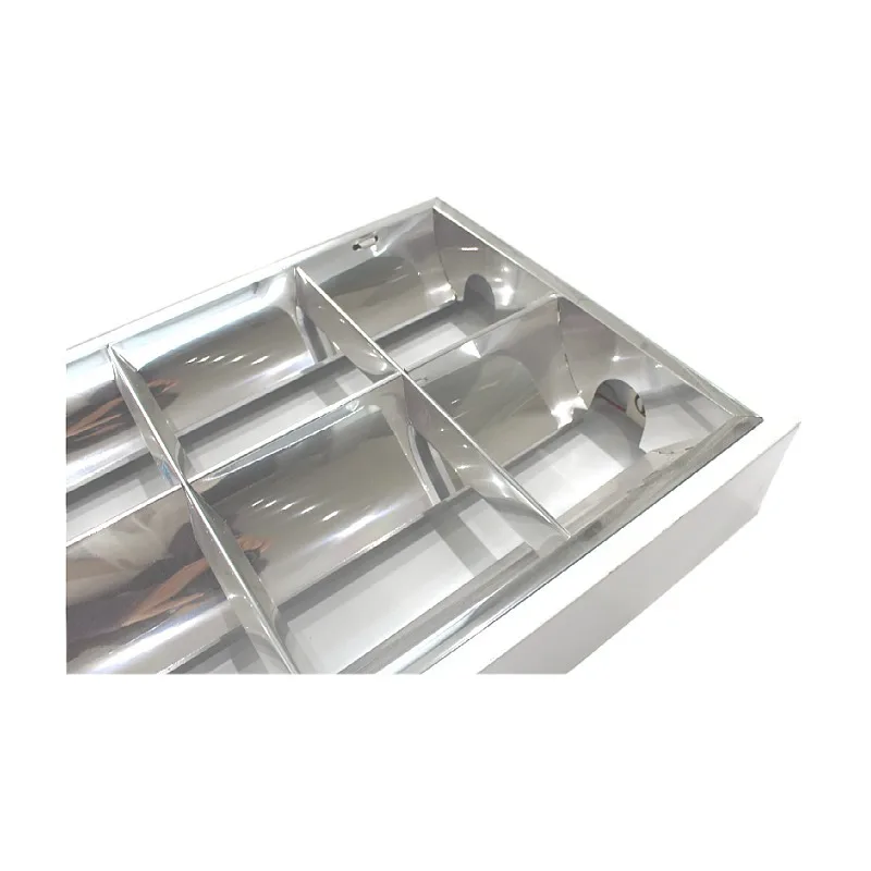 
T8 Recessed grille lamp 2x18w 2x36w 3x18w 3x36w 4x18w 4x36w V Shape leaf Louver fitting 2ft 4ft T8 fluorescent light fixture 