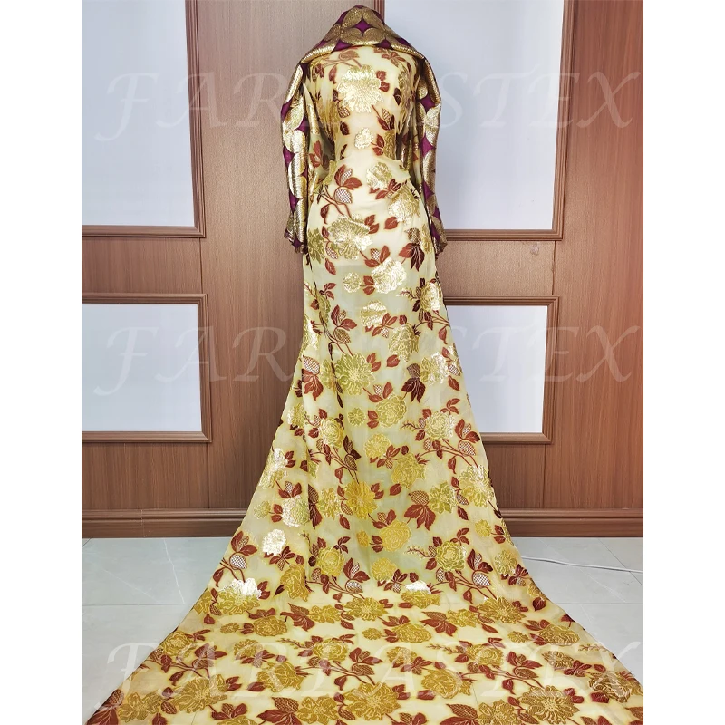 Somali dirac soft lurex silk fabric silk metallic fabric  large quantities somali dirac 2024 new arrival multicolor silk