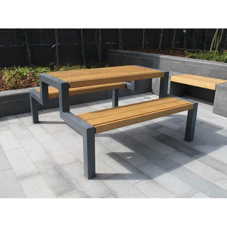 Rectangular patio bench outside wholesale picnic table and bench