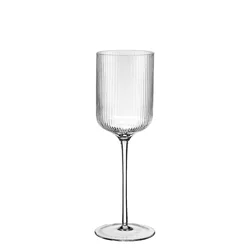 Customized Quality wine glass set luxury Champagne Flute Glass Stripe ripple white wine glass