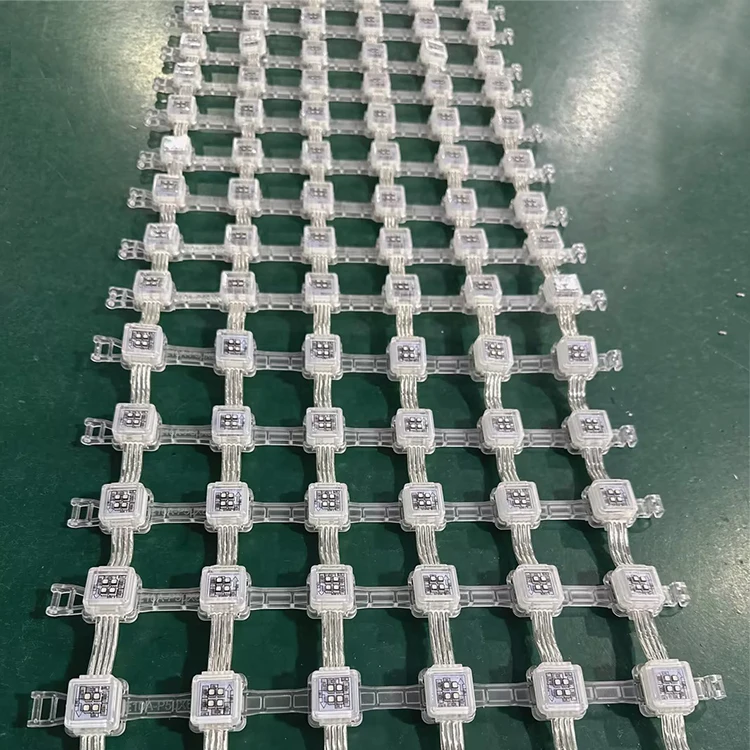 pixel pitch p55 waterproof facade led lighting full color flexible led mesh curtain video wall screen for stage background