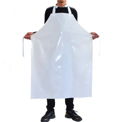 Hot selling polyurethane waterproof white welding plastic butcher PU apron