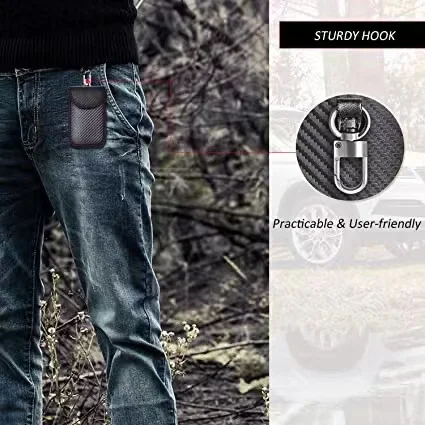 Key Fob Holder RFID Blocking Case Car Key Signal Block Cover for WIFI/GSM/LTE/NFC/RF Blocked Faraday Bag