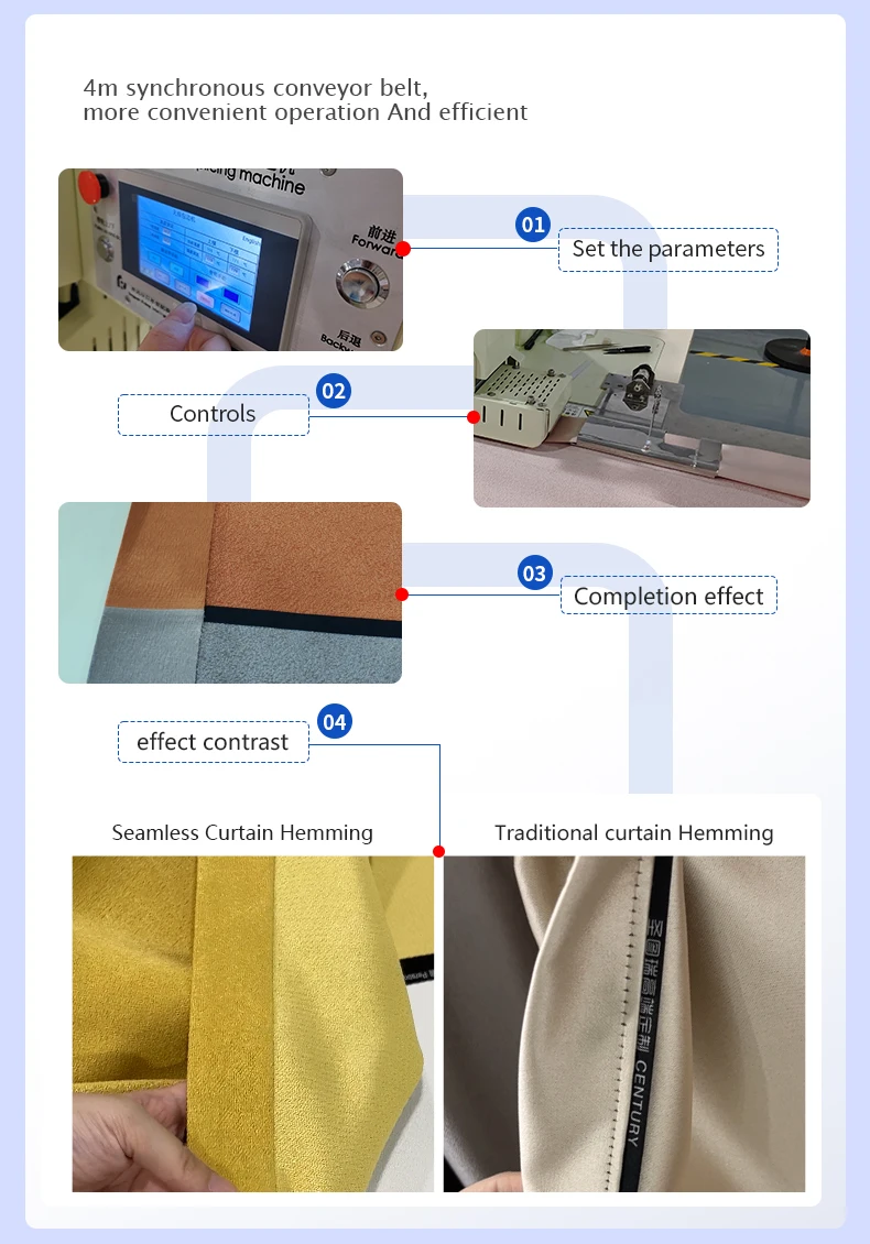 New Product Seamless Curtain Hemming Sewing Machine Flat-Bed Mechanical Configuration