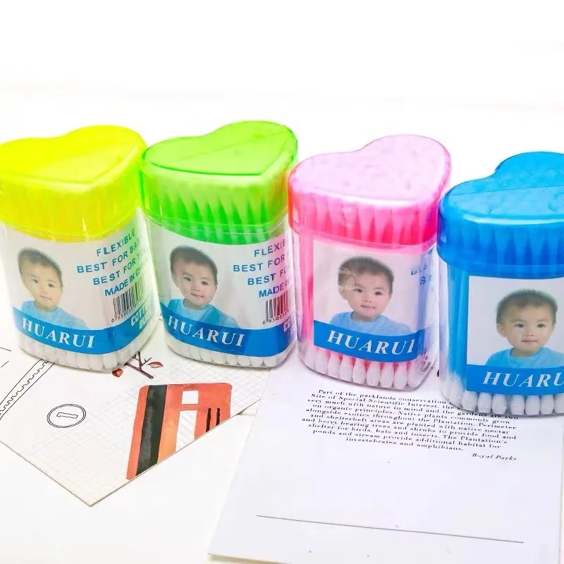 Spot wholesale Sticks Buds Eco Friendly Long Wooden Stick Swabs Cotton Swab For Dogs 6 inch big head pet cleaning ear swab