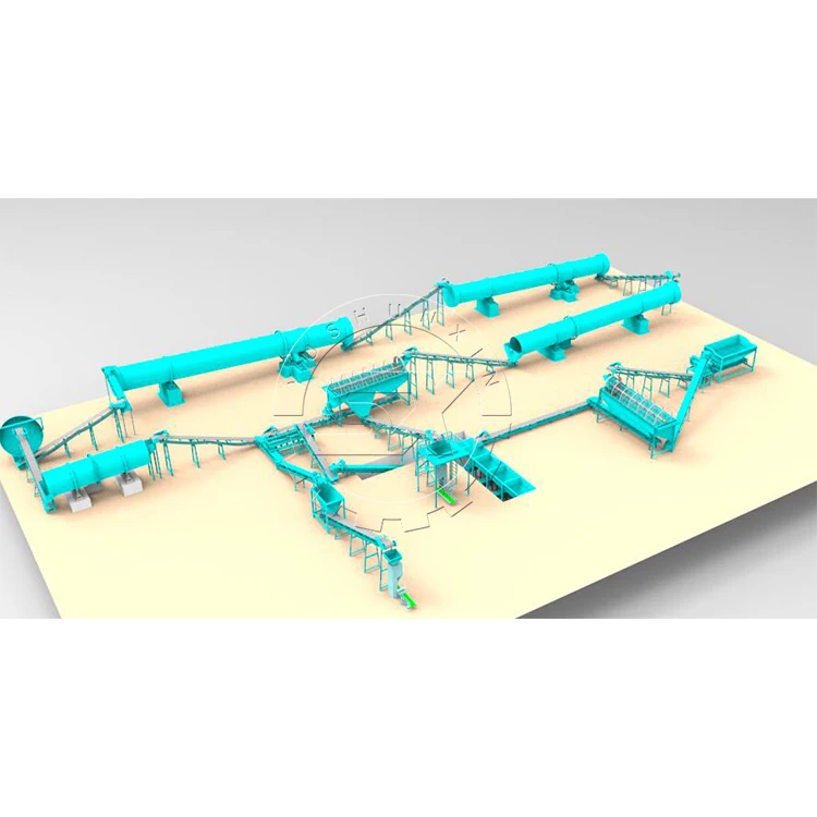 10 t per hour cow dung  organic fertilizer production line price granular fertilizer line