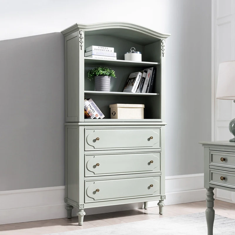 Solid wood simple modern bookshelf shelf storage cabinet complete large storage cabinet bookcase