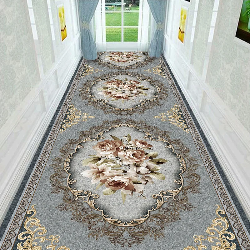 Custom OEM 3D Cutting Floor Mat Door Entrance Rugs Corridor Staircase Long Household Carpet 100% Polyester Hotel Corridor Mat