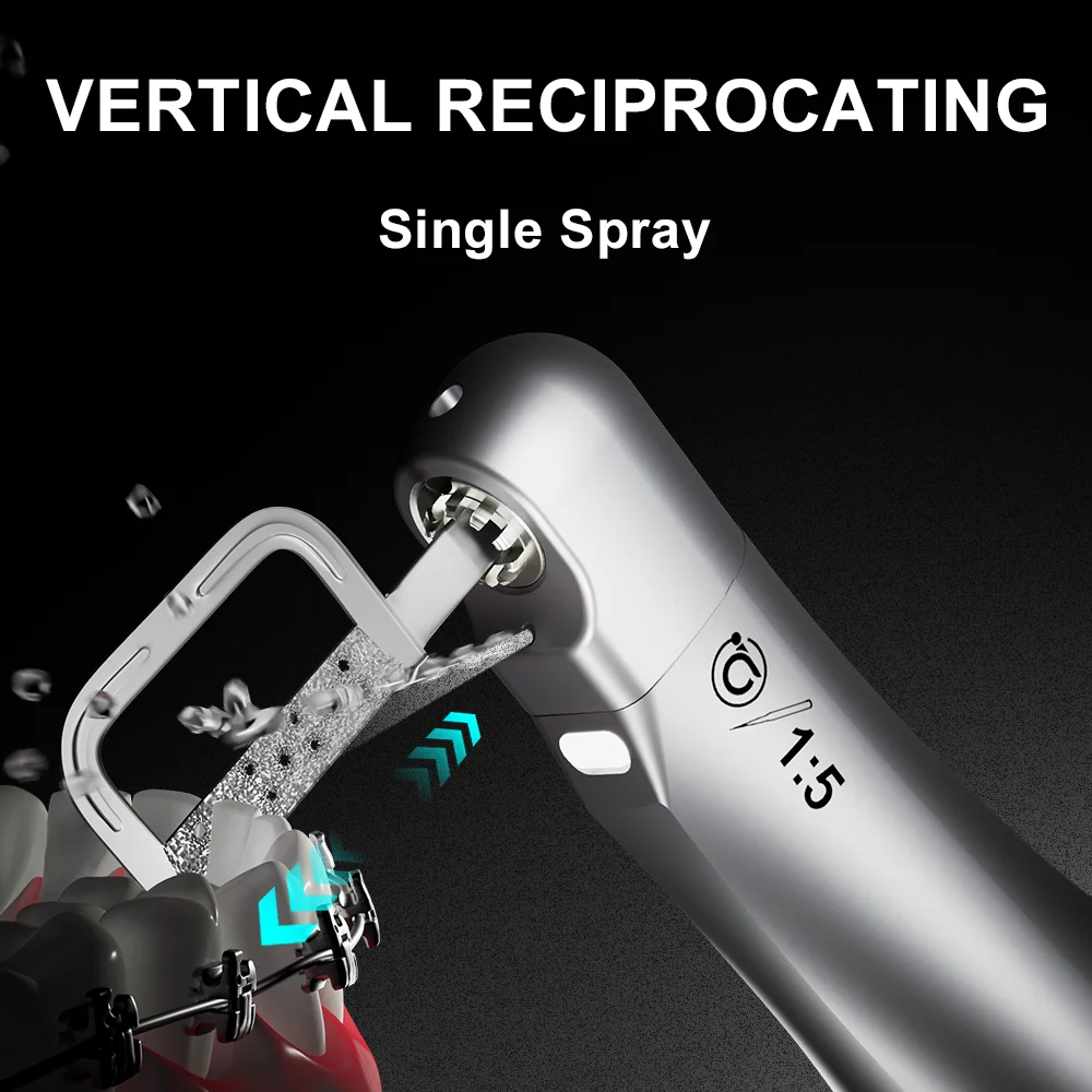 AI DENTAL Smile Series SEVA4-1L Optic Dental Orthodontic Contra Angle Handpiece 4:1 Low Speed Vertical Reciprocating Oral Tools