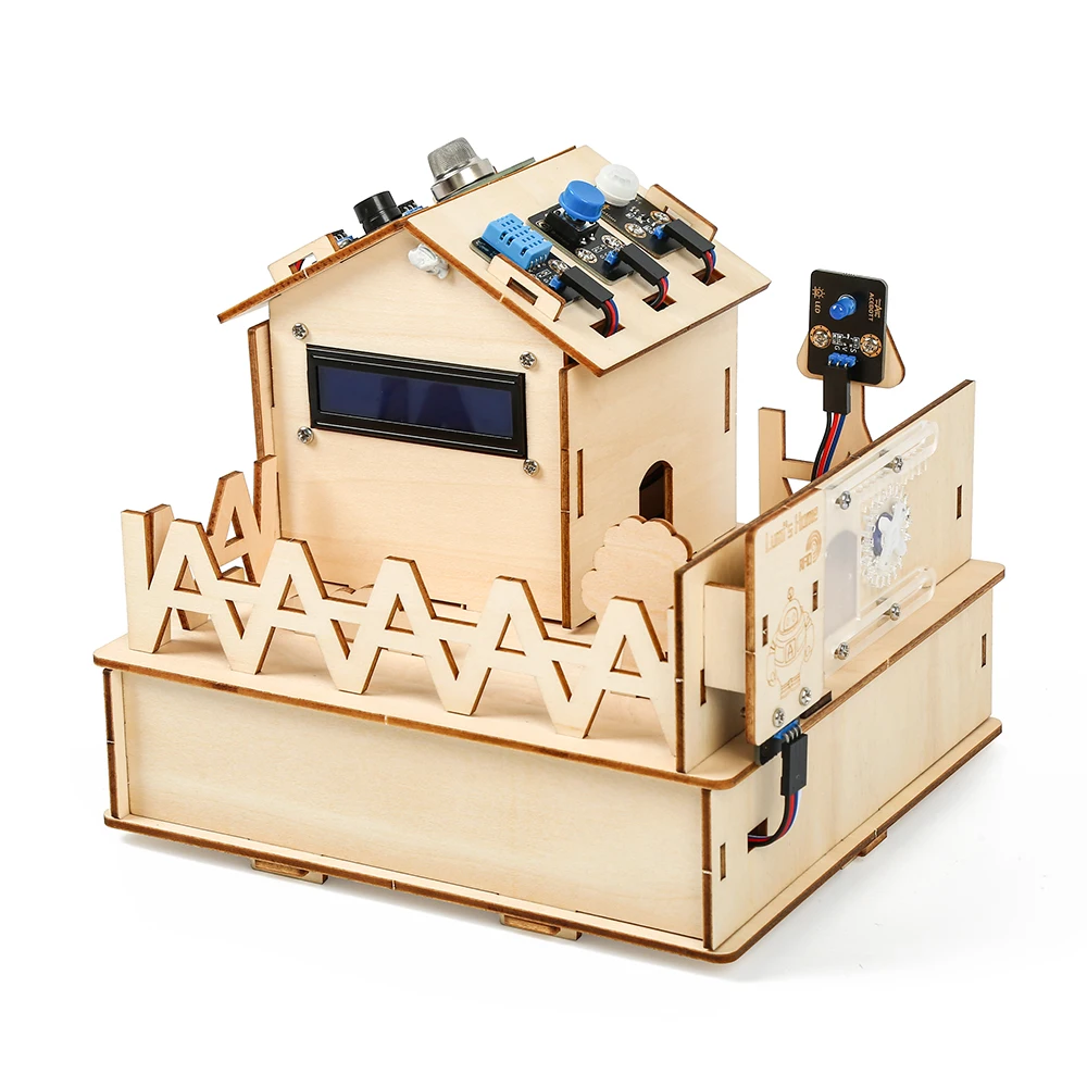 BXF ESP32 IOT Projects Wooden House STEM Smart Home Starter Kit Programming For Arduino language C Age 8+