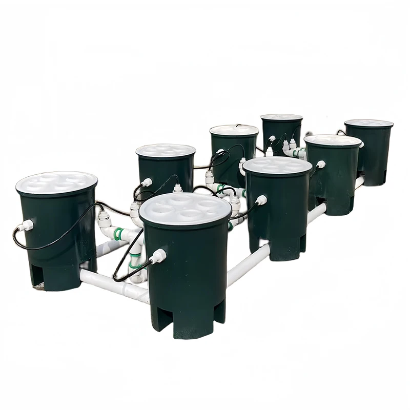DWC 8 Buckets Recirculating Hydroponic System air Pump and Cycle Pump Hydroponic Container