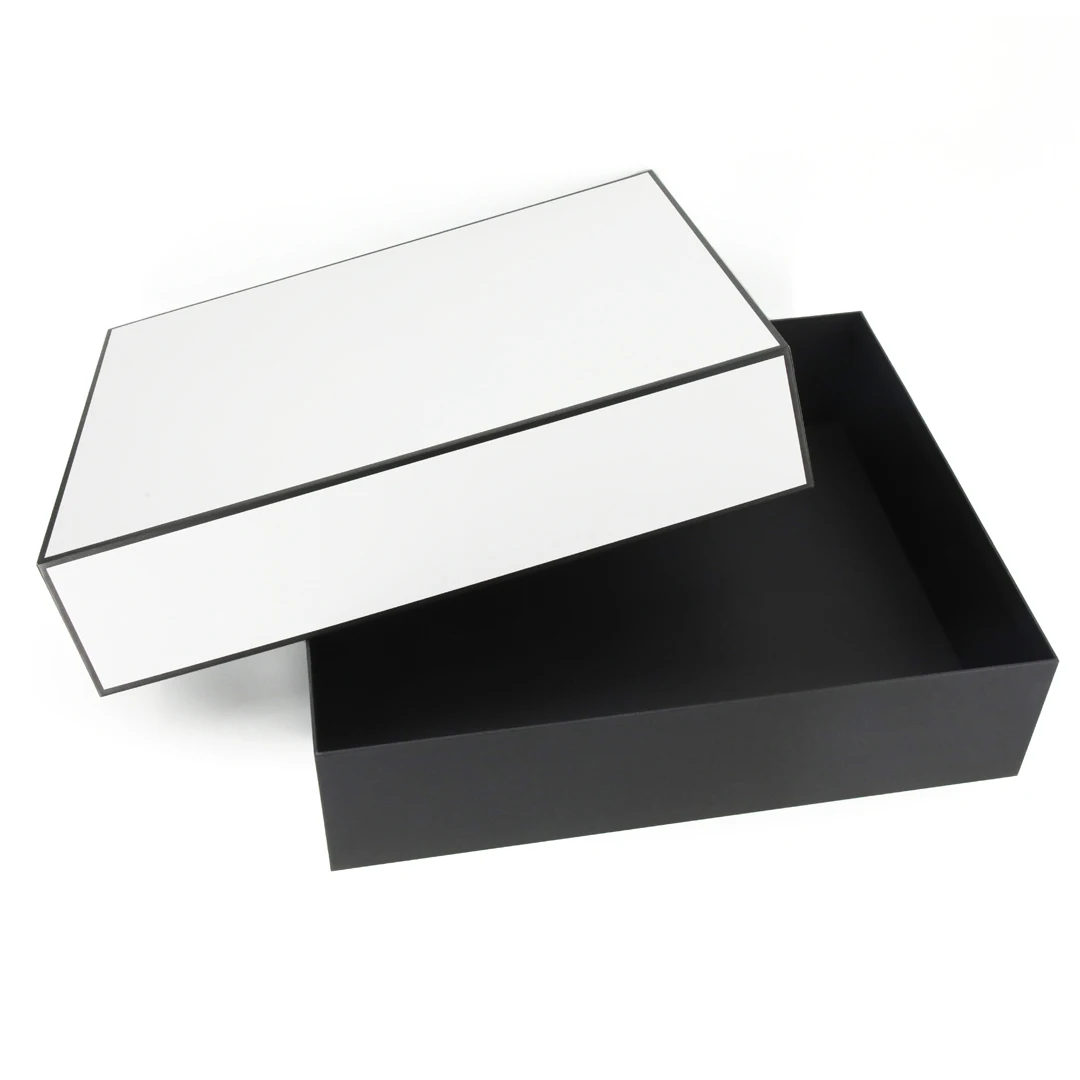 Custom Brand Logo Luxury Gold Foil Rigid Cardboard Top Lid Gift Box Grift Shoe Clothing Paper Boxes For Packiging