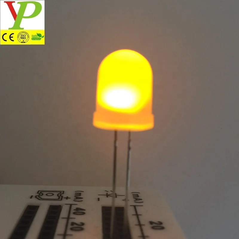Amber flashing light 5mm/10mm candle flicker led diode 1.8-2.2v led light-emitting diode for led candle flickering